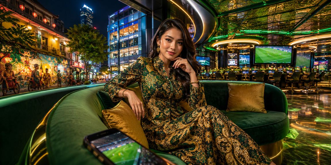 Antaramuka kasino mudah alih Pulau Pinang dengan motif batik tempatan